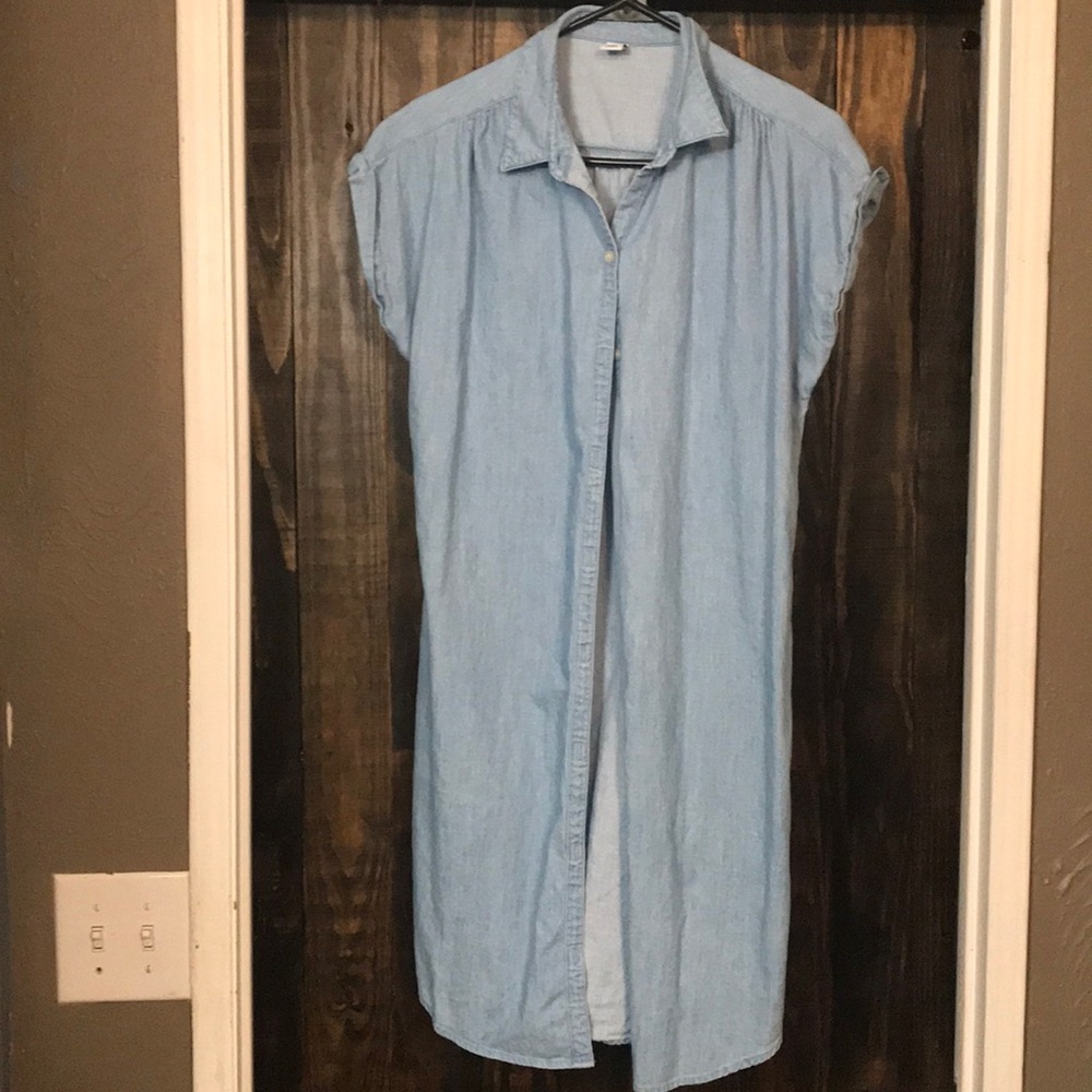 Chambray button down dress